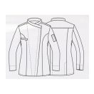 EMANUEL - sötétkék, díszpatentos szakácskabát