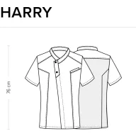 Harry - Szupervékony fekete rövid ujjú szakácskabát