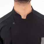 GIBLORS Nathan FEKETE pamut-elasztán szakácskabát