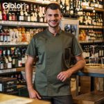 GIBLORS Nathan FEKETE pamut-elasztán szakácskabát