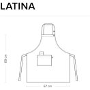 LATINA - NŐI KÖTÉNY, ÁLLÍTHATÓ NYAKPÁNTTAL, TÜRKIZKÉK