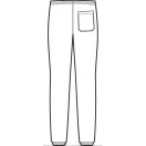 LÁNGMINTÁS SZAKÁCS JOGGING NADRÁG - GUMIS BOKARÉSSZEL