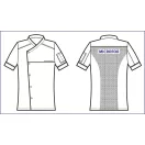 Sztreccses anyagú farmer szakácskabát