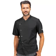   ERICKSON SUPERDRY - fekete rövidujjú patentos szakácskabát