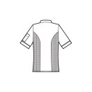 Dubai fekete rövid ujjú szakácskabát zöld paszpóllal díszítve