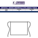 Fehér rövid kötény - zseb nélkül- 100% pamut!