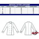 Női szakácskabát - farmer, rövid ujjú