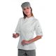 Women's chef jacket - white, short-sleeved, with press buttons