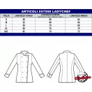 Női szakácskabát - fekete-pink, rövid ujjú