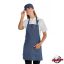 Denim, bib apron - with 3 pockets