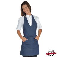 Women's, denim, bib apron - ISACCO