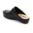 LEON Confort női bőr klumpa csúszásmentes talppal - fekete színben