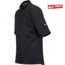 MeshAir Pro rövidujjú patentos szakácskabát - FEKETE