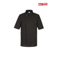   Surrey - fekete, rövidujjú séf kabát - szellőző hátrésszel