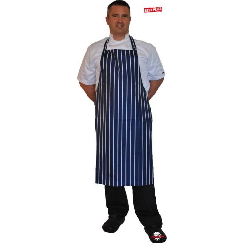 Waterproof bib apron - striped