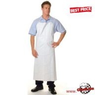 Acid-resistant PVC apron - white