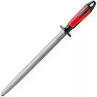   Dick 30cm-es, ovális fenőacél, piros-fekete nyéllel - normál huzagolás
