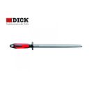 Dick 30cm-es, ovális fenőacél, piros-fekete nyéllel - normál huzagolás