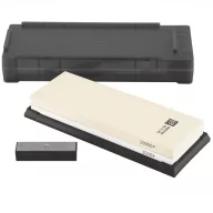   Kétoldalú fenőkő szett, nagyméretű | #3000/10000 – Extra finom/Ultra finom nagyméretű fenőkő + Állvány/tárolódoboz + Gyémánt fenőkő tisztító