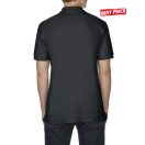 GILDAN - FEKETE színű, prémium pamut, galléros piké póló