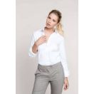 Női fehér hoszúujjú pamut poplin blúz - KARABIAN