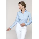 Női fehér hoszúujjú pamut poplin blúz - KARABIAN