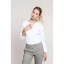 Női fehér hoszúujjú pamut poplin blúz - KARABIAN
