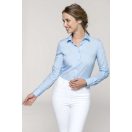 Női fehér hoszúujjú pamut poplin blúz - KARABIAN