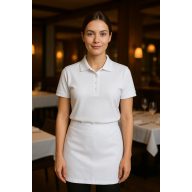 100% pamut FEHÉR női galléros póló