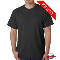 GILDAN - fekete környakú póló