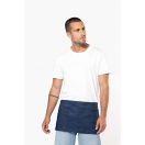 Rövid fekete bárkötény 5 zsebbel