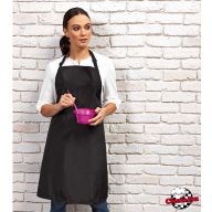 Melles kötény - orkán anyagból - több színben, Fekete