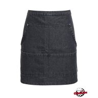 Black, denim bar apron