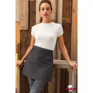 Black, denim bar apron