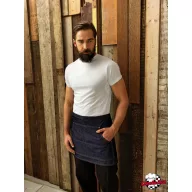 Indigo blue denim bar apron