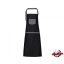 Contrasting, black, bib apron