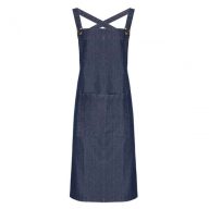 CROSS BACK ’BARISTA’ BIB APRON - DENIM