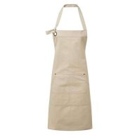    'CALIBRE' HEAVY COTTON CANVAS POCKET APRON - natural