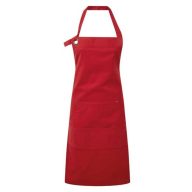  'CALIBRE' HEAVY COTTON CANVAS POCKET APRON - RED