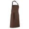 Chocolate brown adjustable apron, WITHOUT POCKET
