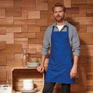 Királykék mellrészes kötény