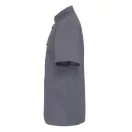 Szürke rövid ujjú szakácskabát - rávarrtgombos