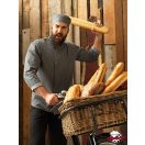 Szürke, patentos, farmer szakácskabát - KIFUTÓ