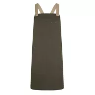 Canvas mellrészes kötény - Oliva/beige