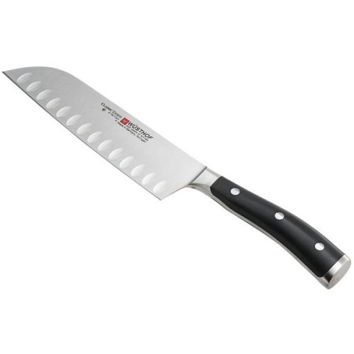 Classic IKON Santoku knife, serrated edge - 17 cm