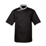 Szakácskabát - rövid ujjú, patentos, 100% pamut