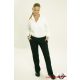 Women's pants - elastic, with buttoned waist