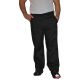 Chef pants - black, with button-zipper, 50% cotton - 50 PES