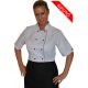 Women's chef jacket, confectioner jacket - with maroon piping