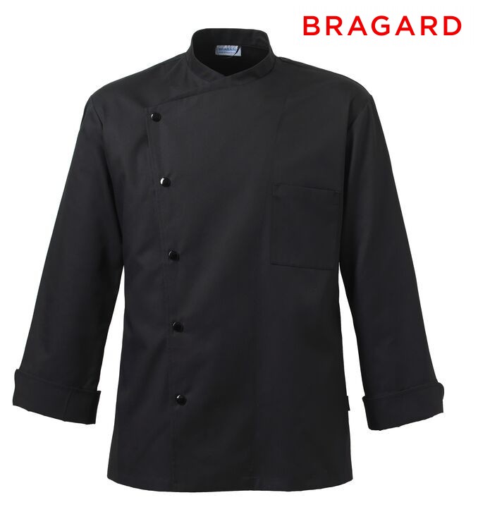Bragard JULIUS fekete hosszú ujjú szakácskabát